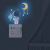 Cute Astronaut Shaped Glow In The Dark Switch Outlet Wall Sticker