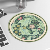  Flower Print PU Leather Mouse Pad