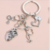Heart & Stethoscope Pendant Keychain