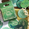 50pcs Plant & Slogan Graphic Round Sticker