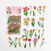 40pcs Tulip Art Style Pet Stickers For Flower Specimen Journaling And Scrapbooking