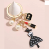 Dress & Faux Pearl Sweeping Keychain