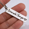 Slogan Graphic Engraving Keychain 