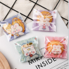 50pcs Cute Self-adhesive Packaging Bag With Four Cartoon Rabbits 