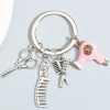 Comb & Hair Dryer Charm Keychain