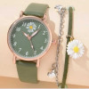 Round Pointer Quartz Watch&Bracelet