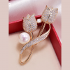  Brooch Rhinestone Tulip Flower Brooch 