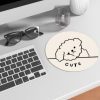 Cartoon Dog Print PU Leather Mouse Pad