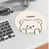 Cartoon Bear Pattern PU Leather Mouse Pad