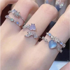 3pcs  Random Fashionable Jewelry Luxurious And Versatile Multi-layered Ring With Rhinestone (17)