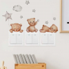 1pc Cartoon Bear Pattern Switch Outlet Wall Sticker