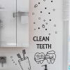 1pc Toothbrush & Letter Graphic Wall Sticker