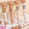 1pc 10 Color Bear Decor Random Colored Ballpoint Pen Set