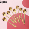 3 pcs Random Stainless Steel Flower Spoon