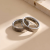 2 pcs Couple Heart Pattern Ring