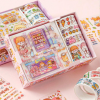  8 pcs Cartoon Graphic Washi Tape & Assorted Sticker Set (300 cm )