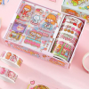  8 pcs Cartoon Graphic Washi Tape & Assorted Sticker Set (300 cm )