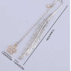 1pc Flower Pendant Feather Bookmark