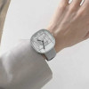  Rhinestone Decor Round Dial Quartz Watch