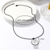 Fashion Slogan Graphic Round Pendant Necklace