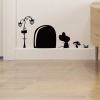 Mouse Door Pattern Wall Sticker