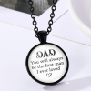 Fashion Slogan Graphic Round Pendant Necklace