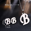 3 pcsFashion Stainless Steel Letter M