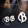 3 pcsFashion Stainless Steel Letter S