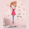  Cartoon Girl Pattern Wall Sticker