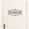 Bathroom Letter Print Door wall  Sticker