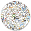 100pcs Cartoon Duck Pattern Assorted Sticker