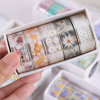 5 Roll PET Flower Tapes For Journaling And Scrapbooking Washi Tape  (200 cm )