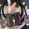 Set Of  Frame Bite Line Design Battery Power Charging Data Cable Protector Iphone