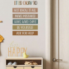 PVC Wall Sticker, Modern Slogan Graphic Wall Sticker