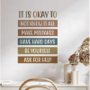 PVC Wall Sticker, Modern Slogan Graphic Wall Sticker