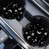 Set OF 2pcs Star & Moon Pattern Car Coaster