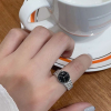 Miniature Gold Clock Open Ring (18 )