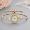 Luxury Rhinestone Quartz Bracelet Elegant Watch