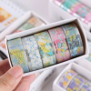 5 Roll PET Flower Tapes For Journaling And Scrapbooking Washi Tape  (200 cm )