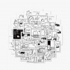 40pcs Cartoon Graphic Sticker