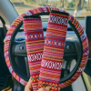 Set OF 3Pcs Of Retro Linen , Bohemian Style Colored  Wheel Protective Cover, Shoulder 