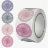 500pcs Round Sticker Copperplate Paper Rose Flower Sticker (2.5 cm )
