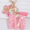 	 Resin Keychain Letter - M