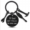 Stainless Steel Keychain If DAD Can't Fix It No One Can