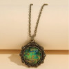 Flower Detail Round Necklace