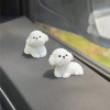 2pcs Super Cute White Bichon Dog Car Ornaments