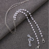 Elegant White Faux Pearl Eyeglass Chain