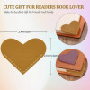 1Pc Random Of Leather Heart Bookmark