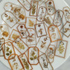 30pcs Vintage Border & Plant Floral Decoration Stickers, Pet Material