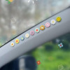 10pcs Flower Shaped Fabric Car Interior Sticker